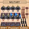 Военный Армия Первая Мировая Война Прусский Британский Солдат Строительные Блоки Гренадер Пулеметчик Кавалерийский Офицер Воин Аксессуар Кубики Игрушка