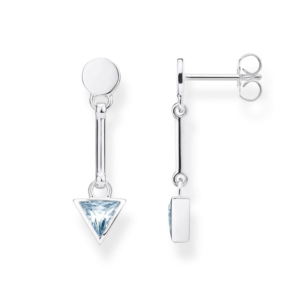 Triangle Blue Earrings H2038-009-31