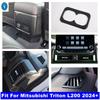 ABS Car Rear Box Air Outlet Frame / Water Cup / AC Conditioning Vent Cover Trim Accessories For Mitsubishi Triton L200 2024 2025