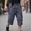 Pantalones Cargo 3/4 para Hombre - Pantalones Cortos de Trabajo Holgados Estilo Vintage con Múltiples Bolsillos