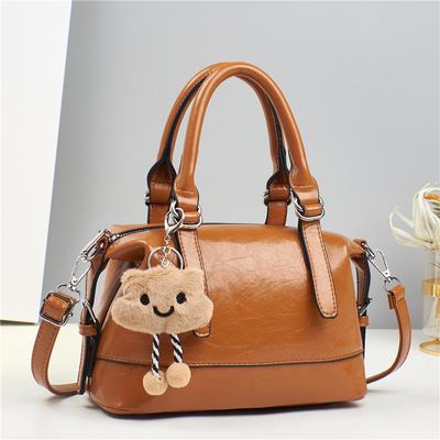 European  American New Women's Handbag Large Capacity Fashion Trend Simple Shoulder Bag Bright Leather Female Crossbody Bag
