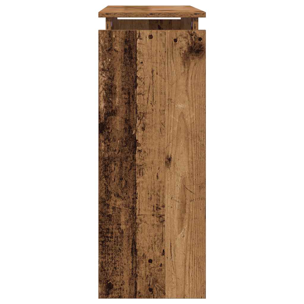 Console Table with Rustic Wood Look 80 x 30 x 80 cm Engineered Wood