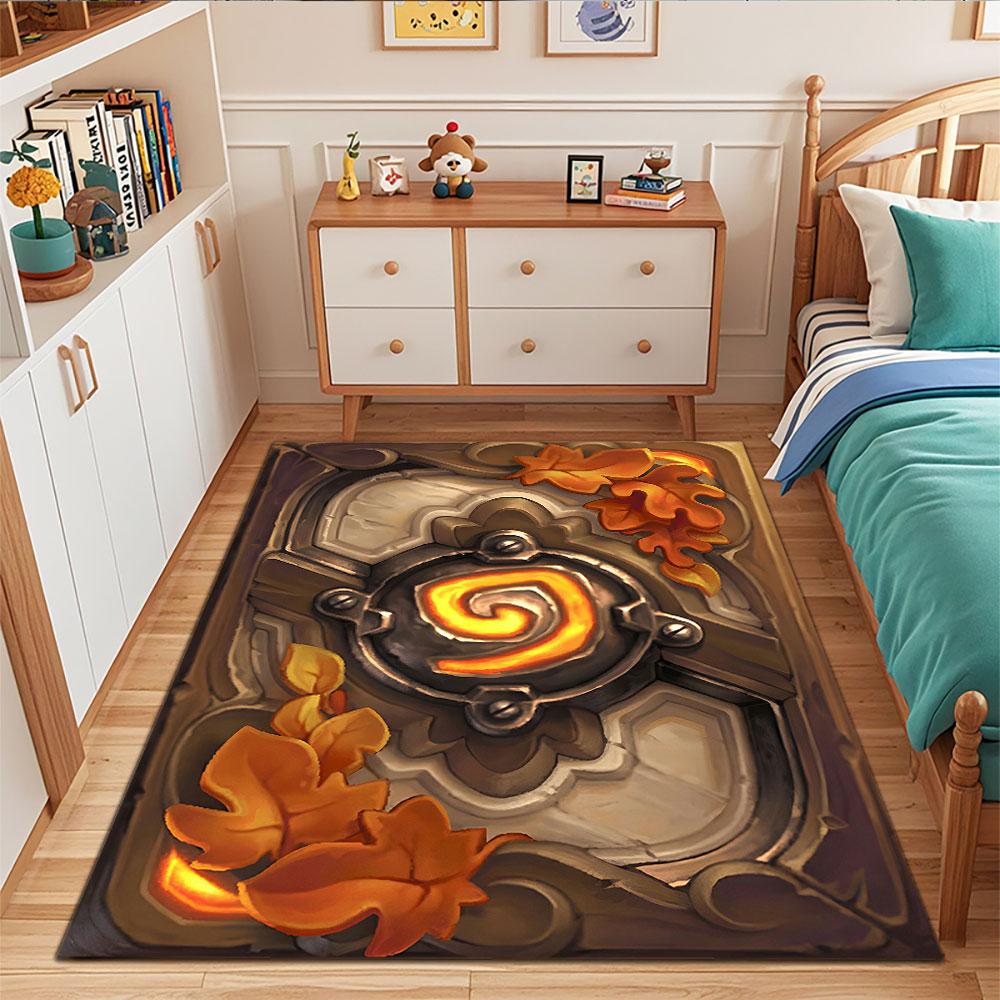 Jesienny Wzór Hearthstone Dywan Dywan wzorzysty, odpowiedni jako antypoślizgowa mata do zabawy do salonu i sypialni przy sofie