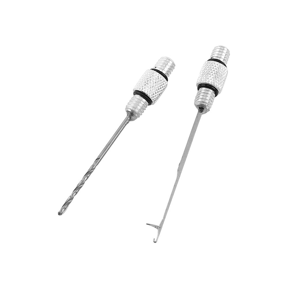 2 In 1 Aluminium Alloy Fishing Hook Set Lure Bait Needle Stringer And Driller(silver)
