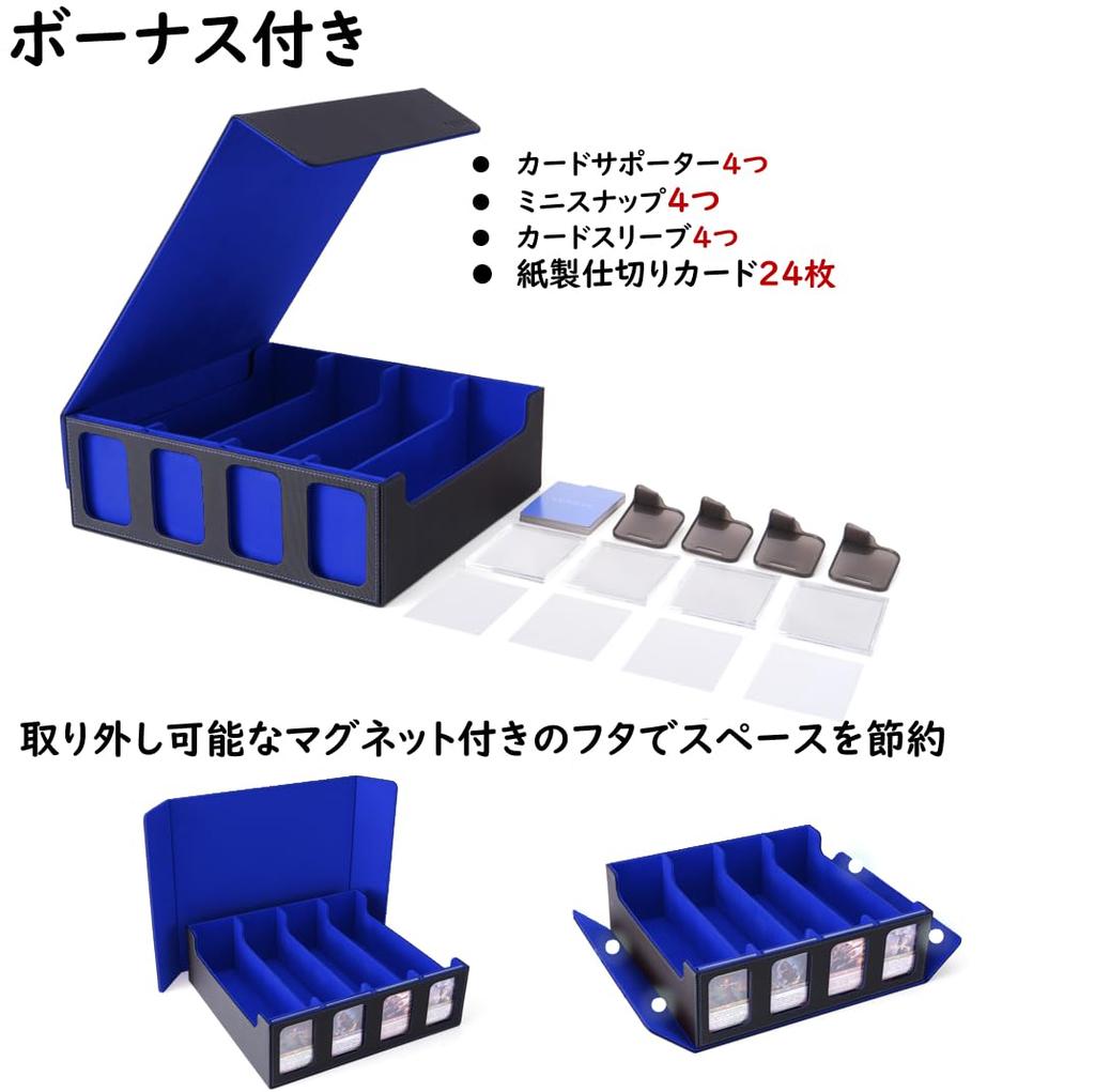 Deck Trading Card Storage Holds with Display and Card Compatible with and Other Card Games with Blue Case, Case, Box, 3000+ Cards, Window, Slots,
