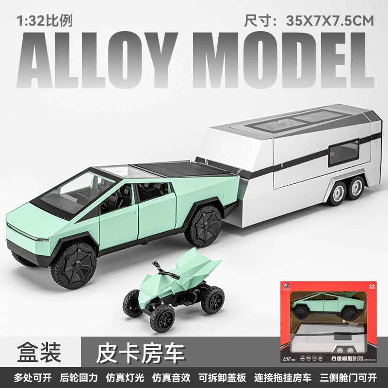 1:32 Tess Trailer Car Alloy Car Model Table With Ornaments Children's Toys