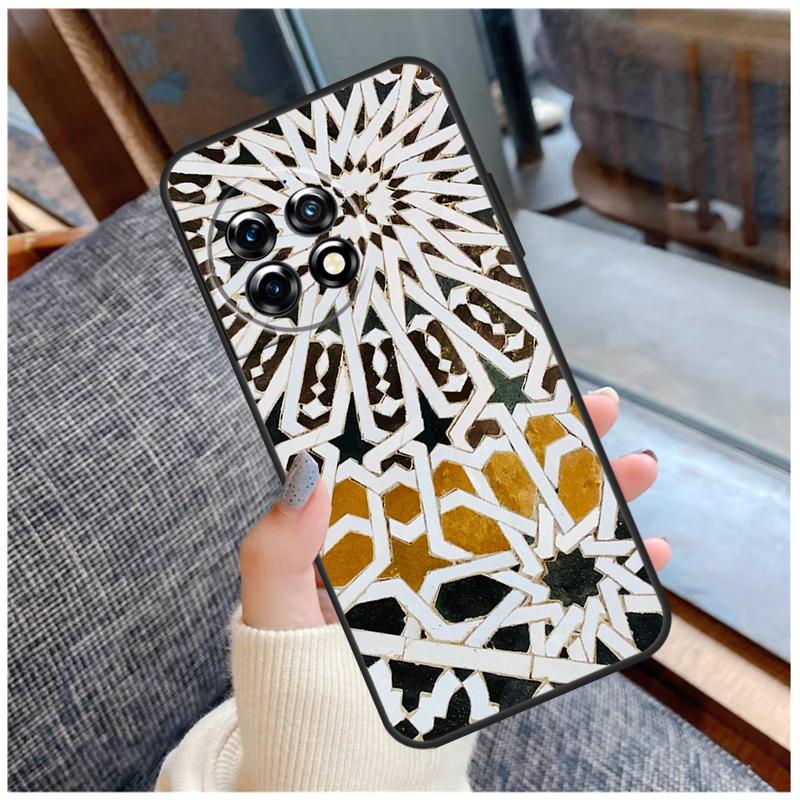 Marockanskt kakelfodral för OnePlus 13T 8T 10T 9 10 Pro 15 13 12 11 13R 12R Nord CE 5 2 3 4 Lite N20 N30 Coque