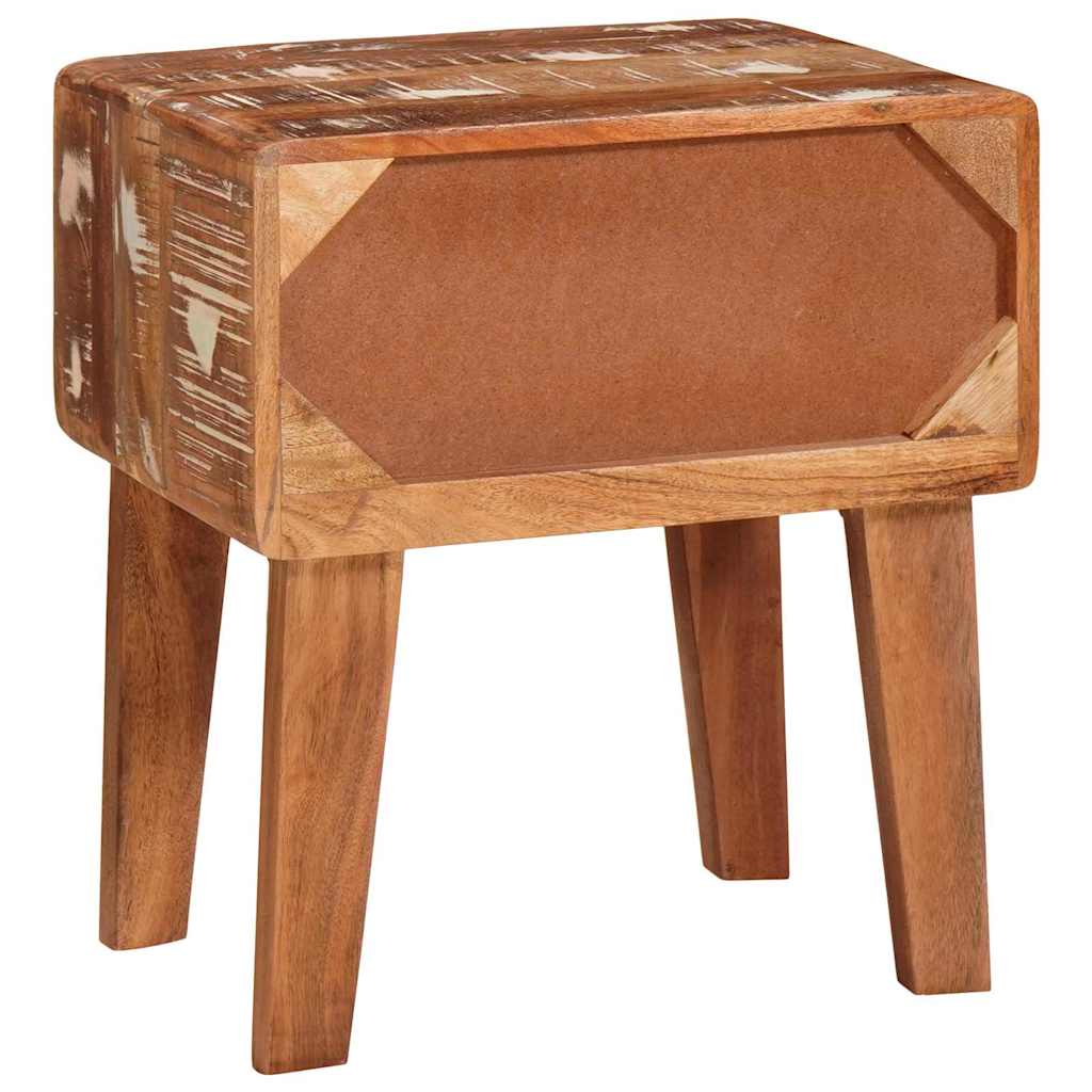 Side Table Brown 40 X 32 X 46 Cm Solid Reclaimed Wood
