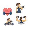 Fitness Adorable Series Brooch Featuring Heart Girl Unique Alloy Enamel Pin