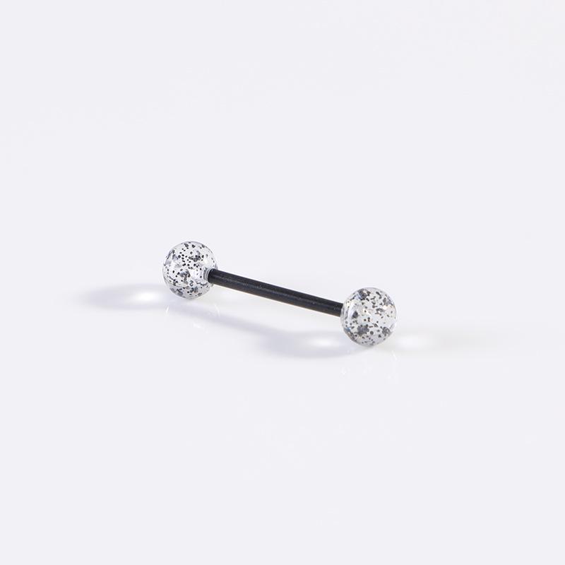 Bendable Acrylic Glitter Tongue & Nipple Piercing Jewelry