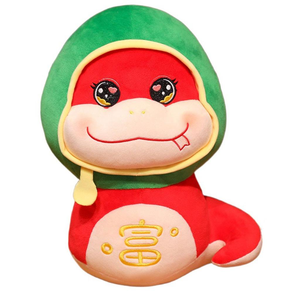 God of Wealth Snake Plush Doll Toy Fruits Lucky Snake Plushies Doll  Children