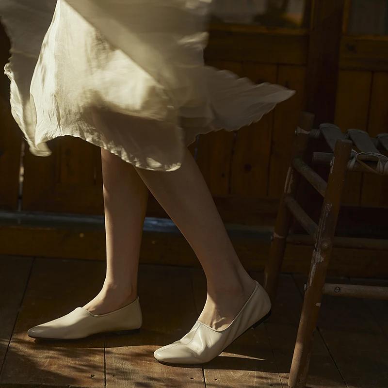 Fashion 2024 New Women Shoes Genuine Leather Flats Loafers Round Toe Slip-on Footwear Ladies Shoes for Women Retro Oxford Shoes