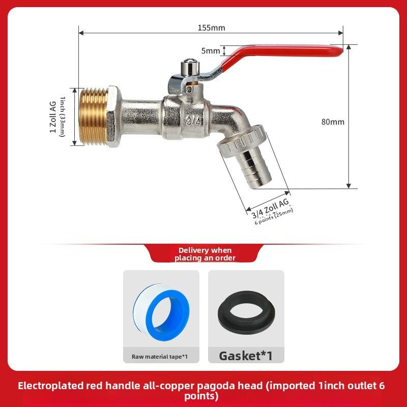 1/2inch Garden Irrigation Brass Faucet IBC Tank Water Tap Single Outlet Valve Replacement Antifreeze Outdoor Balcony Accessories