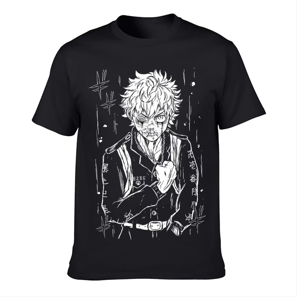 

Trend Four Seasons 2025 Cosplay Neutral Chifuyu Matsuno T-Shirt Tokyo Revengers Anime Mikey Draken Takemichi Black Shirt S
