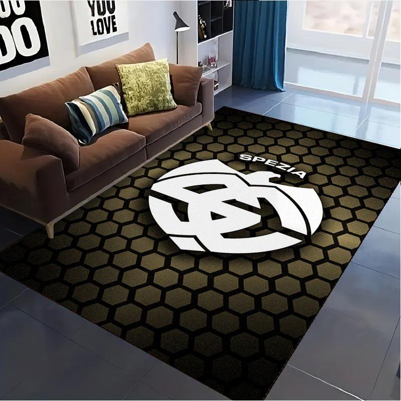 Spezia Calcio Teppich für Wohnzimmer Schlafzimmer Zuhause Sofadekoration, Kinderspiel rutschfeste Bodenmatte
