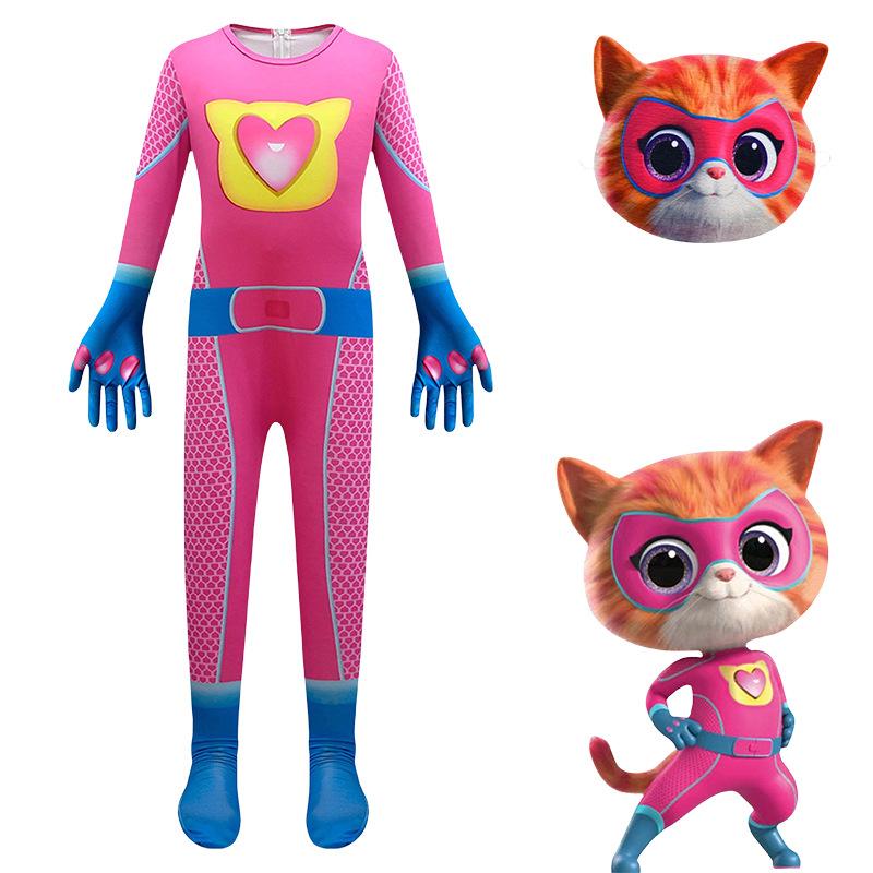 SuperKitties Super Kaķēni Kaķēnu Kostīms Cosplay