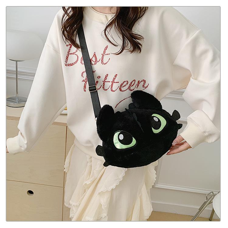 Korean Style Cute Bear Plush Crossbody Handbag for Girls