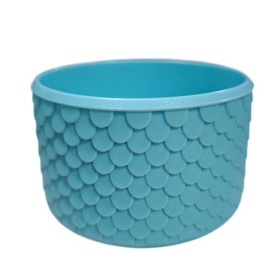 Ice Cup Base Protector Silicone Boot, Fish Scale Pattern Decor, Soft Elastic Water Bottle Tumbler Accessories for Travel Protective Sleeve, Anti-Slip