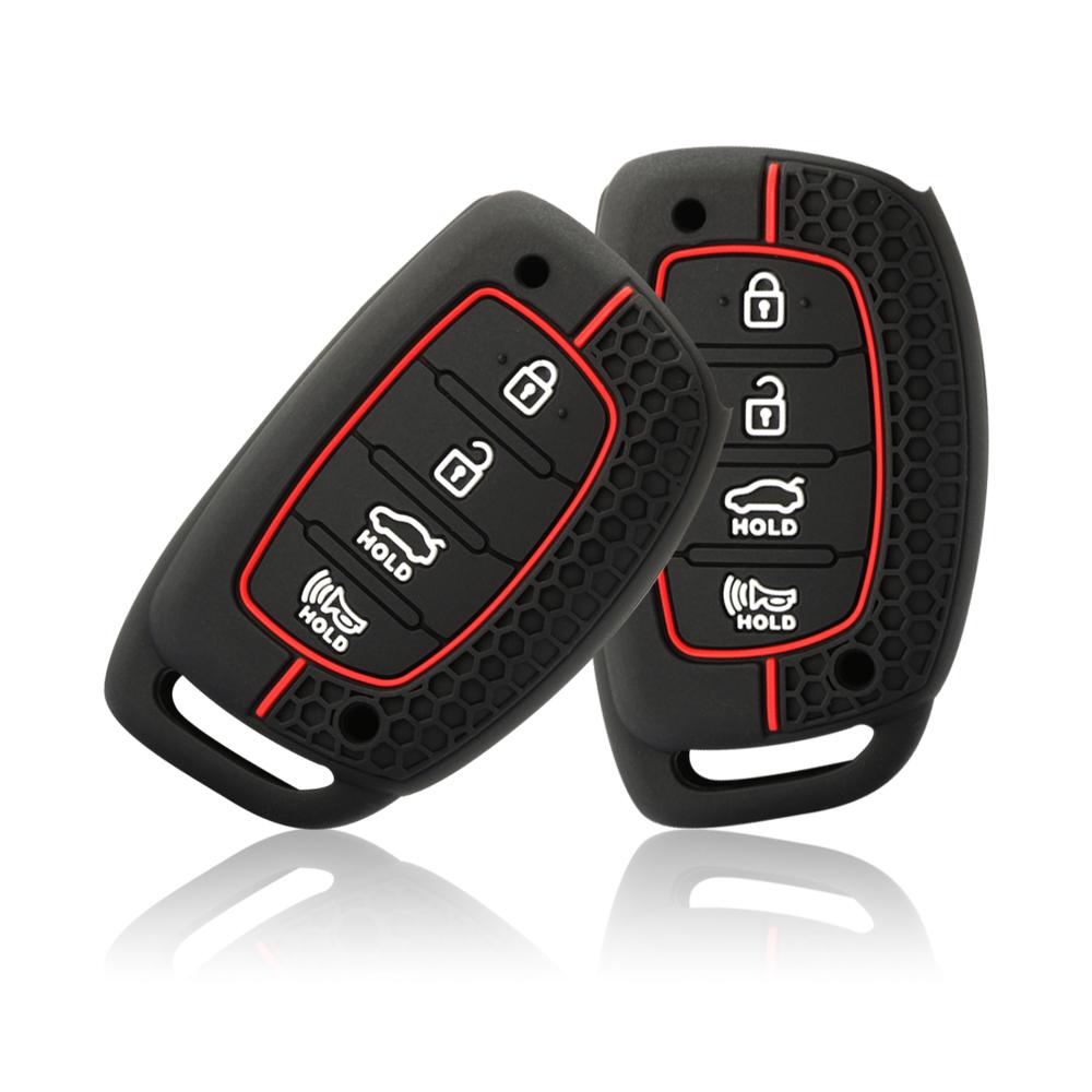 3/4 Buttons Silicone Car Remote Key Case Cover for Hyundai Creta Ix35 Ix45 I10 I30 I40 Tucson Santa Fe Rena Sonata Elantra