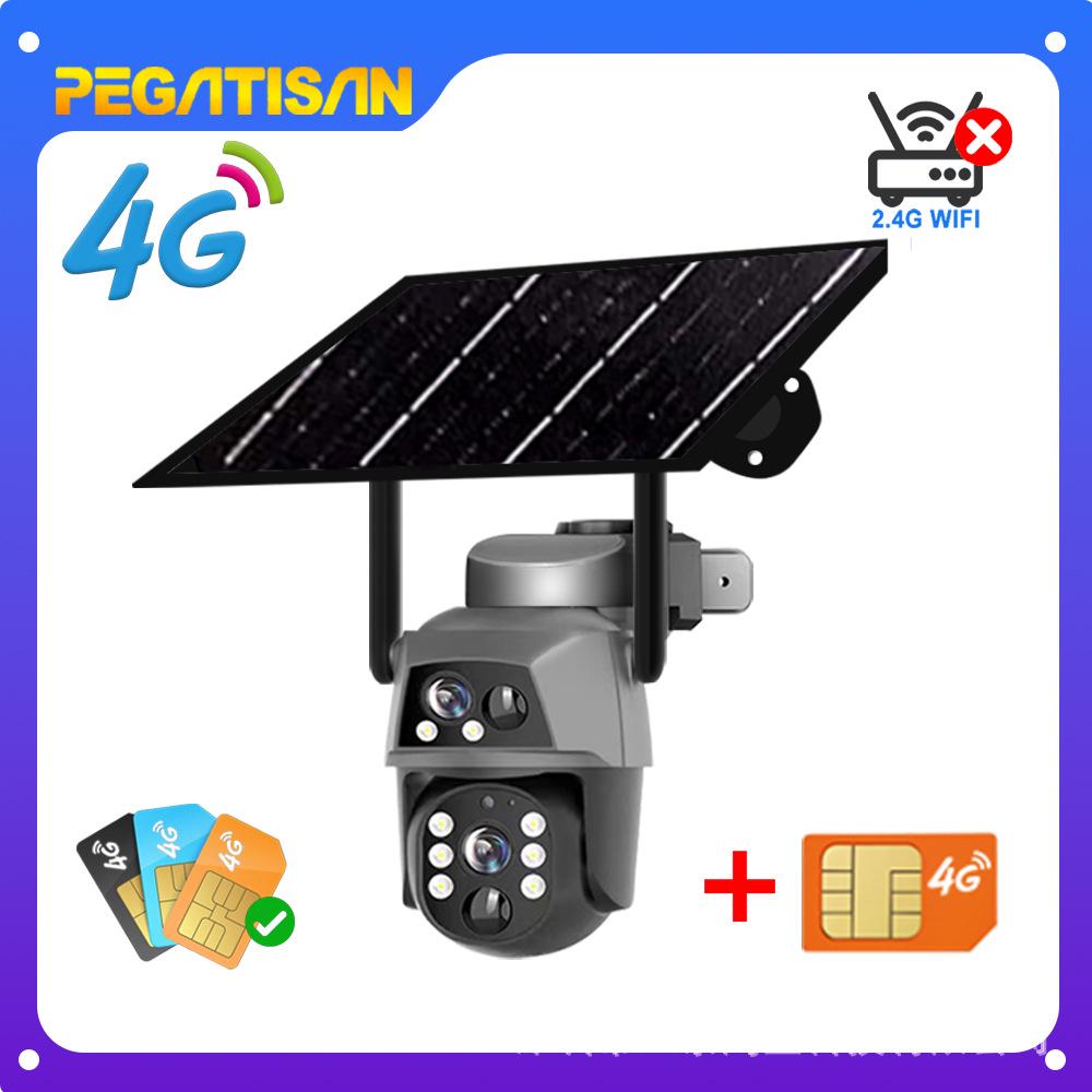 8MP 4K Dual Lens Solar 4G Outdoor Camera with PIR Night Vision