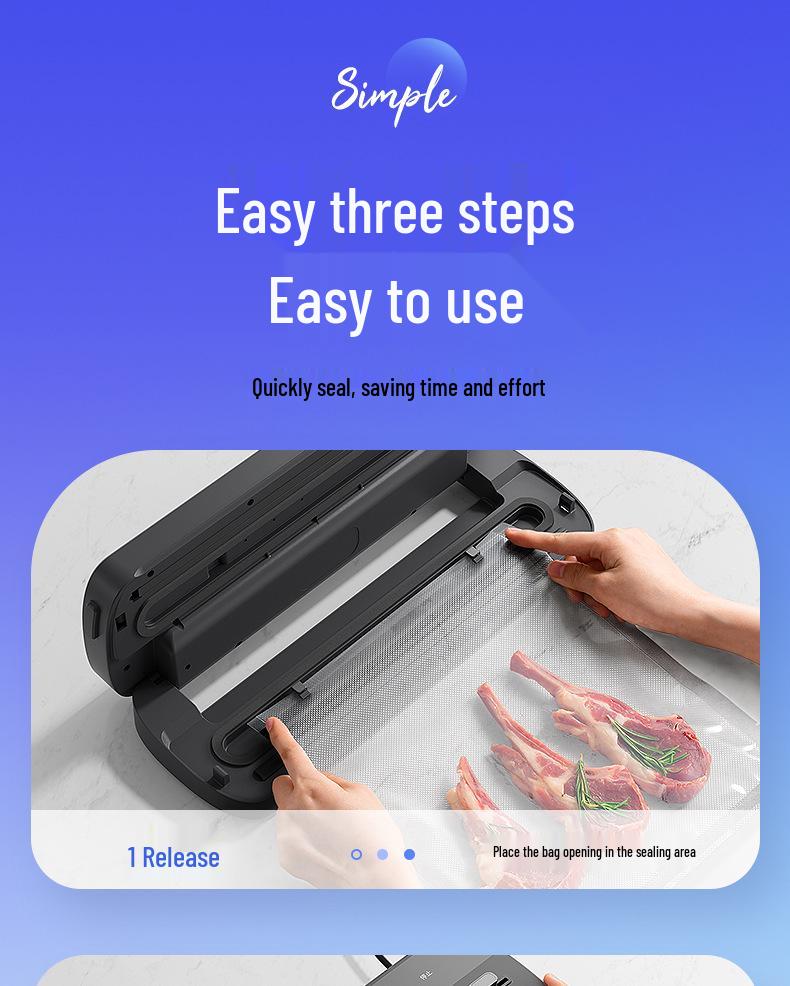 Household Food Vacuum Sealer: Compact Freshness Preserver for Kitchen Use