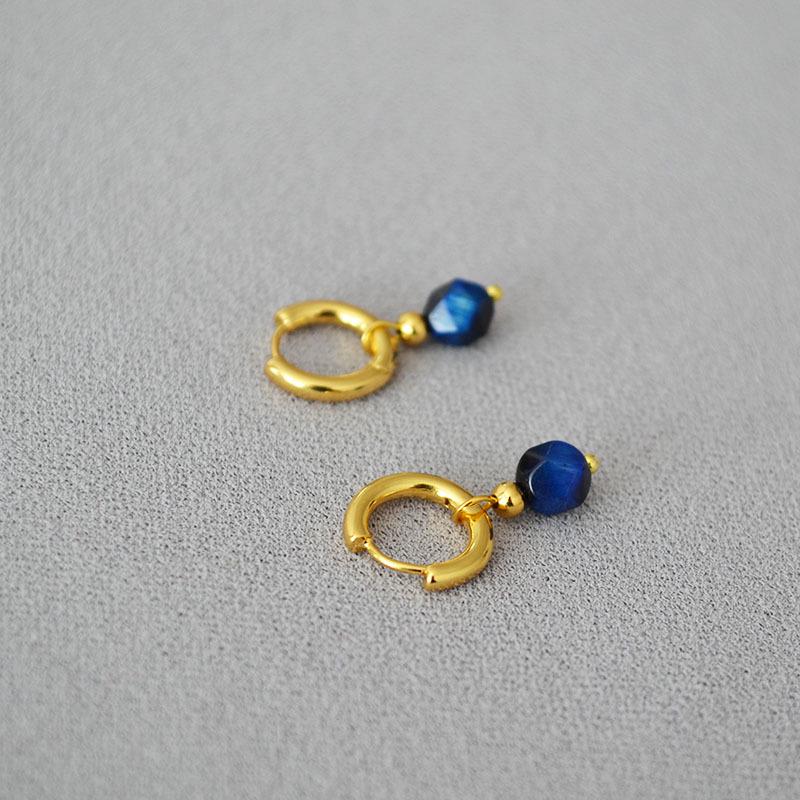 Guochao Minimalist Olive Jade & Bamboo Rhythm Earrings - Retro Style Ear Cuffs