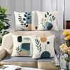 Simple Geometric Pattern Home Decor Pillowcase Bedroom Living Room Sofa Decoration Polyester Cushion Cover with Zipper