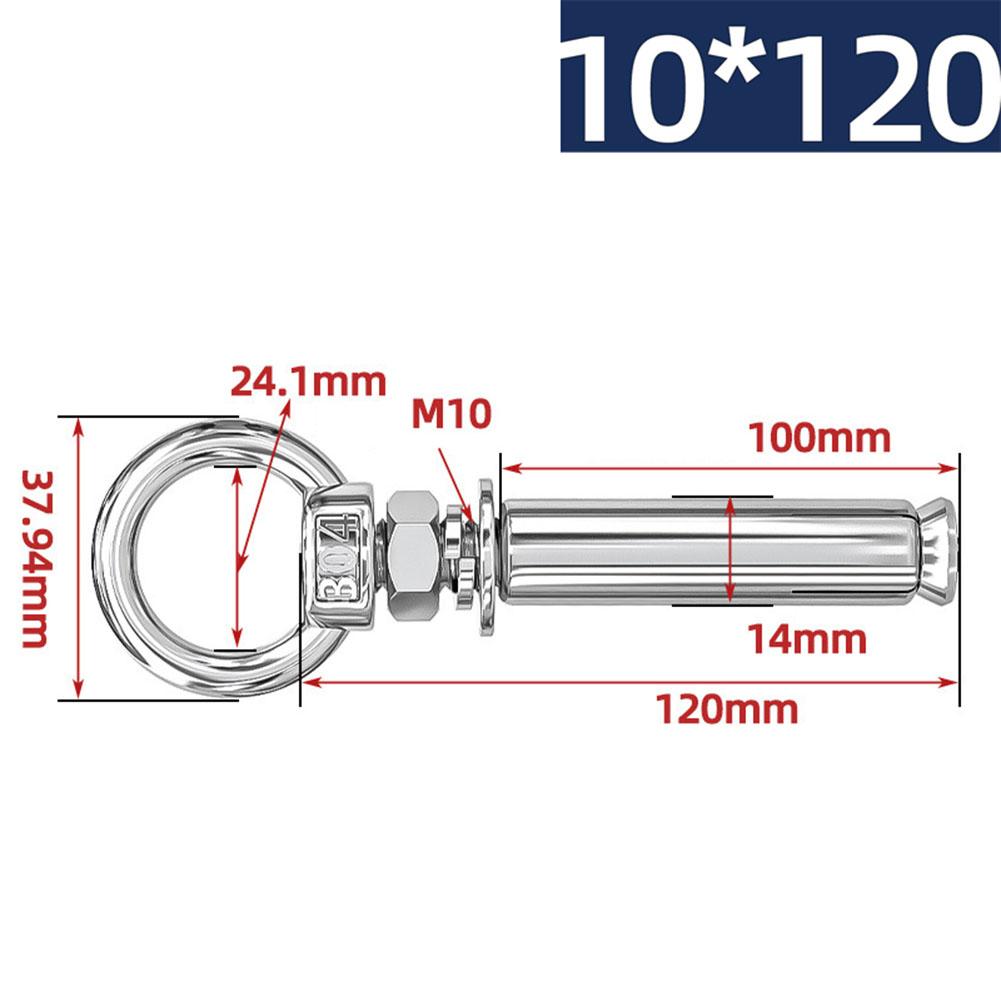 1pc 304 Stainless Steel Expansion Bolts With Ring Hook Anchor Concrete Expansion Eye Bolt Expansion Screws 50-150mm Screw Length