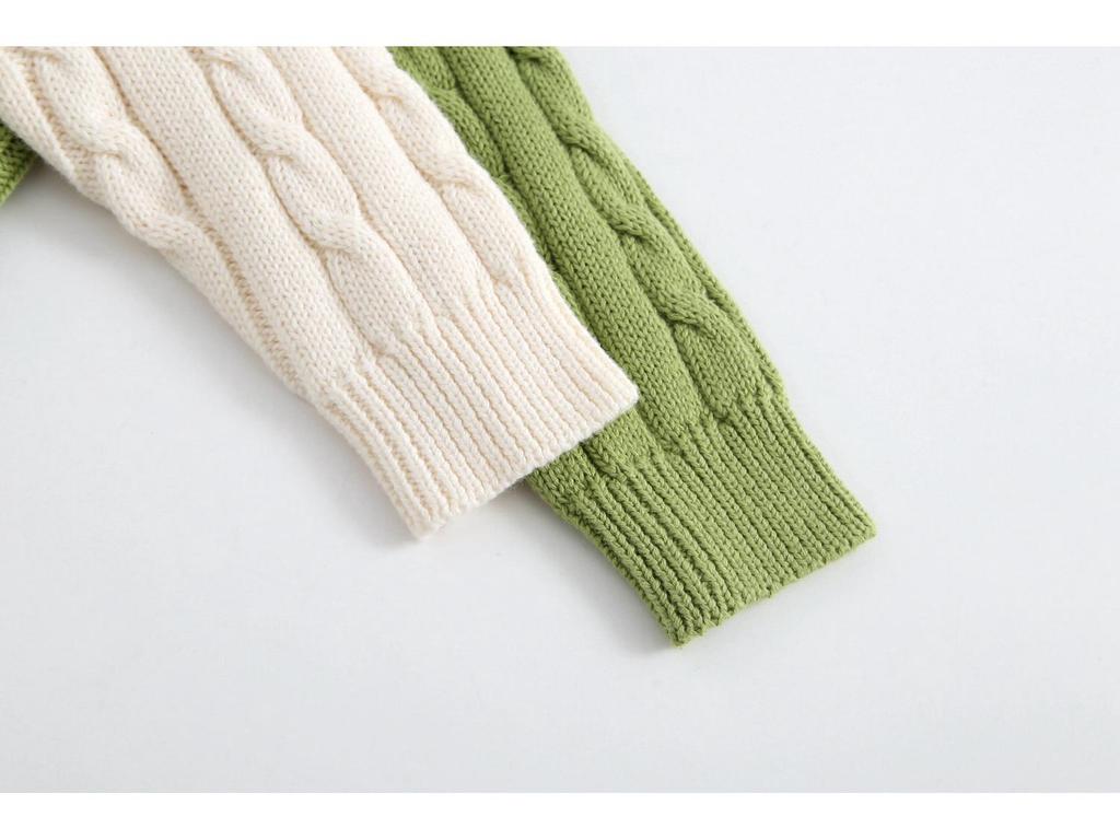 Unisex Baby Cotton Cable Knit Cardigan - Spring/Autumn Style