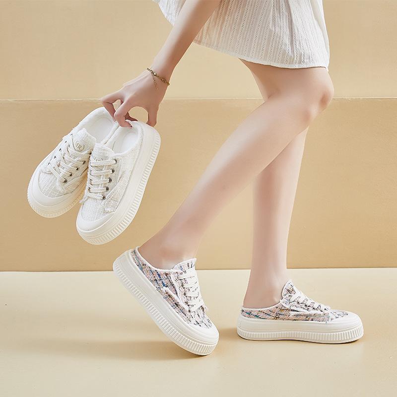 Fashion Versatile Cool Slippers Spring and Summer 2025 New Versatile Casual Cool Slippers Thick-bottomed Bag Head Half Slippers Women