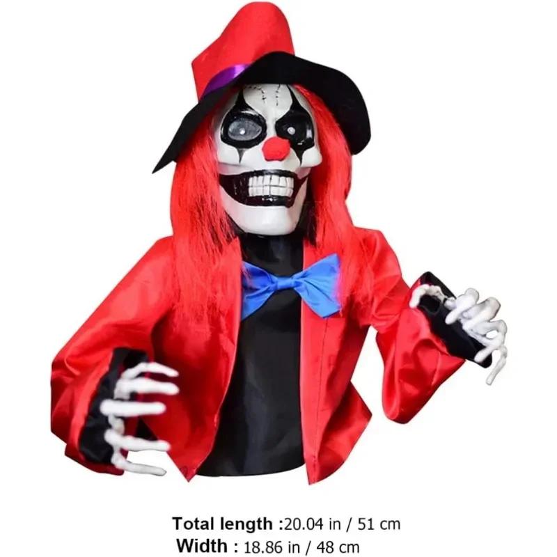 Halloween Decoration Control Glowing Sound Clown Floor Illustration Spooky Outdoor Garden Decoration Party Decoration