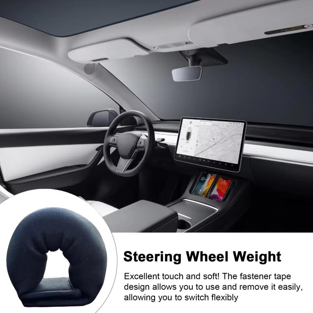 Peso para Volante Diseño de Cinta de Cierre Suave Instalación Simple Piezas de Automóvil Pesos para Volante Para Tesla Model 3/Y/