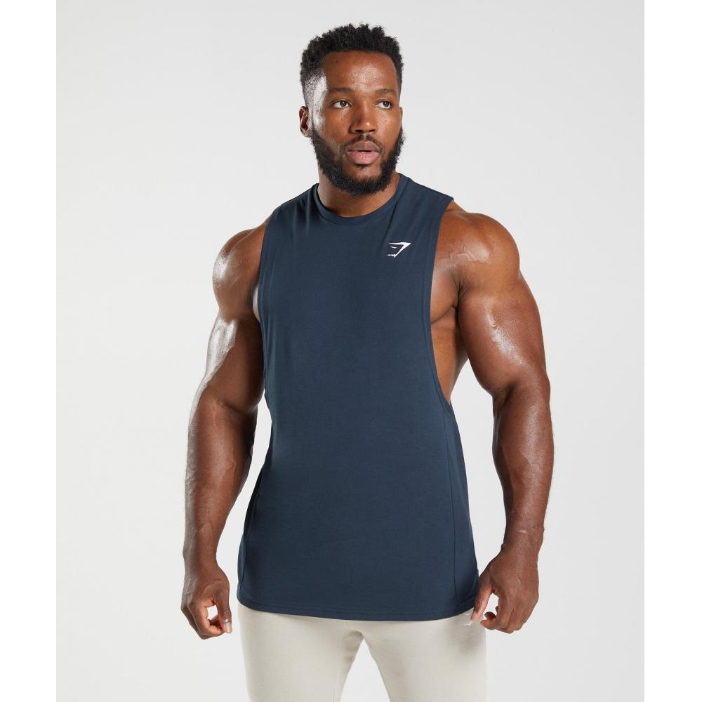 

Gymshark React Drop Arm Tank Navy A2a8o Ubcy XS