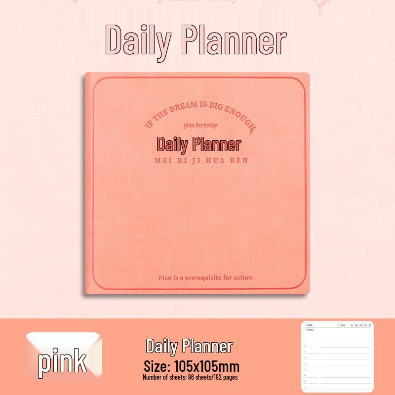 Portable Daily Planner: Thickened Notebook for Students & Office Note-Taking