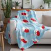 Soft Christmas Throw Blanket Reindeer Santa Claus Holiday Flannel Bedspread Cozy Home Decor Gift Festive Winter Warm Decorative