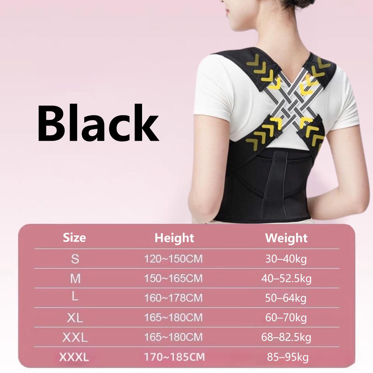 

Adjustable Posture Corrector Belt - Spine Alignment Back Support with Breathable Design, Unisex Waist Trainer for Daily Posture xxxl чёрный