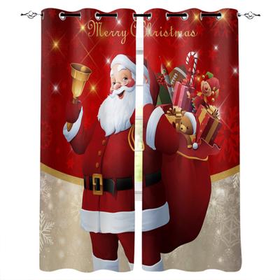 Noel Noel Baba Perdeleri Oturma Odası Çocuk Yatak Odası Dekoratif Pencere Tedavi Panjur Perdeler Mutfak Perdeleri