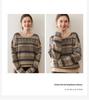 Women's Color Block Cashmere Knit Sweater - 2025 Winter Collection, Fair Isle Jacquard, Round Neck, Gentle Style.
