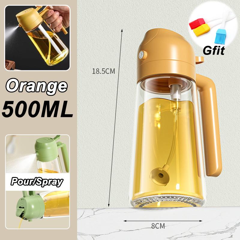 Plastic Automatic Opening and Closing Pouring Oil Spray Bottle Leak-proof Large Capacity Soy Sauce Vinegar Seasoning Bottle