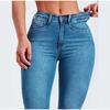 Slim Fit Jeans Women's Elastic Waist High Waist 2025 Spring Summer New Style Plus Size Small Foot Pants Long Jean Female Model