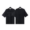 T-shirt in cotone puro a doppia filatura, lavata e invecchiata, con stampa di lettere Vetements, versione alta transfrontaliera, per uomo e donna