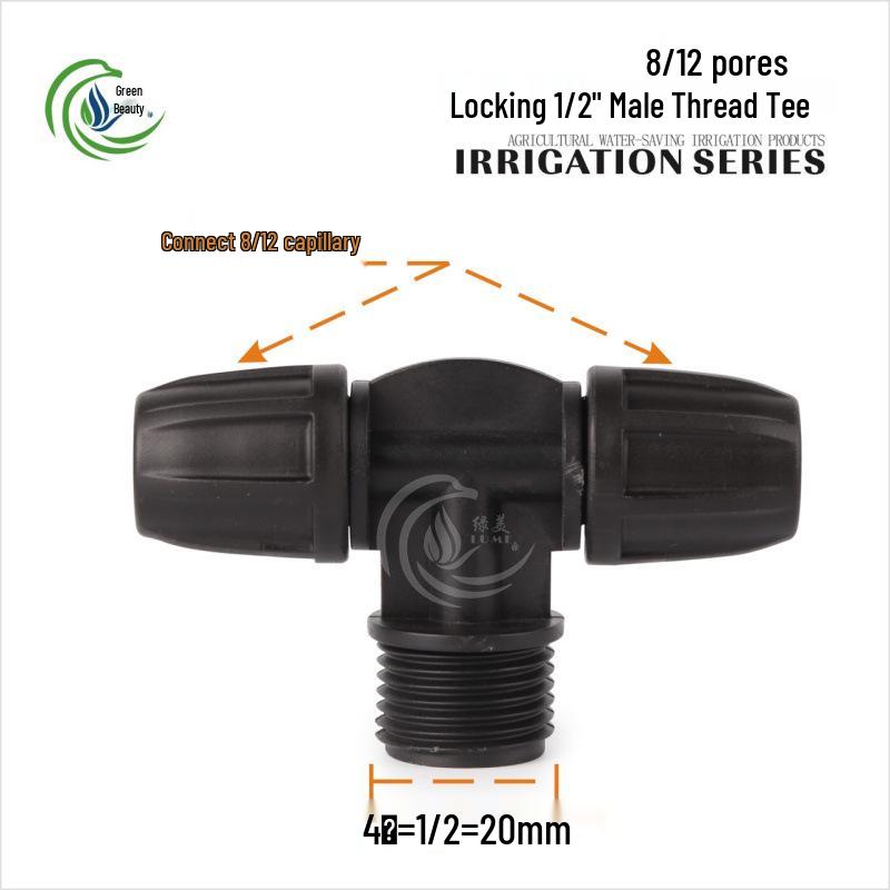 Capillary Fittings Set: 8/12 Straight, Elbow, Tee, 9/12 Connector, Garden Irrigation Auto-Watering