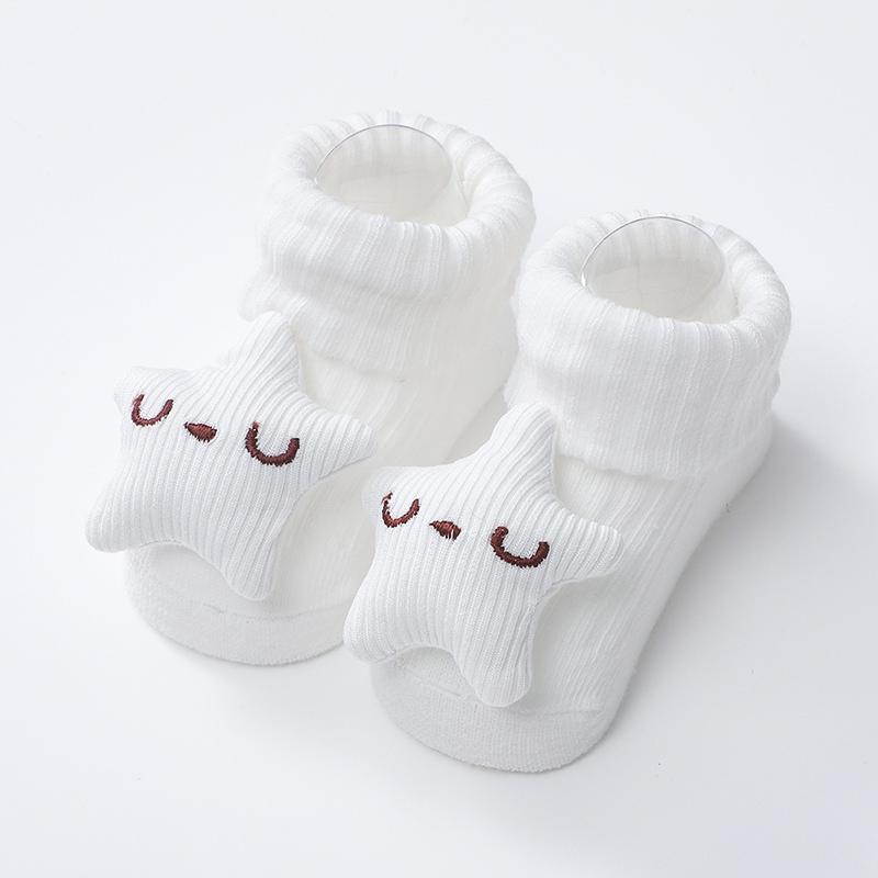 

Хлопковые нескользящие носки с милым украшением в виде пентаграммы для младенцев, мягкие удобные прогулочные носки S