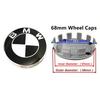 For BMW M Car Black White BMW Logo Front Hood Emblem 82mm Rear Badge 74mm Wheel Hub Cap 68mm steering wheel sticker 45mm Accessories