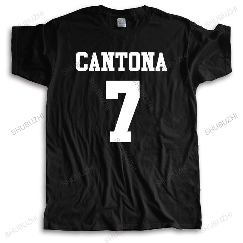 new arrived men fahsion t-shirt crew neck tees summer CANTONA 7 many color tops loose style unisex black tee-shirts euro size
