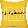 Small Daisy Flower Pillowcase New Striped Linen Home Fabric Sofa Pillowcase Light Luxury
