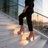 Summer Style Low Cut High Heel Mary Jane Shoes With Cross Strap And Velvet Material For Women