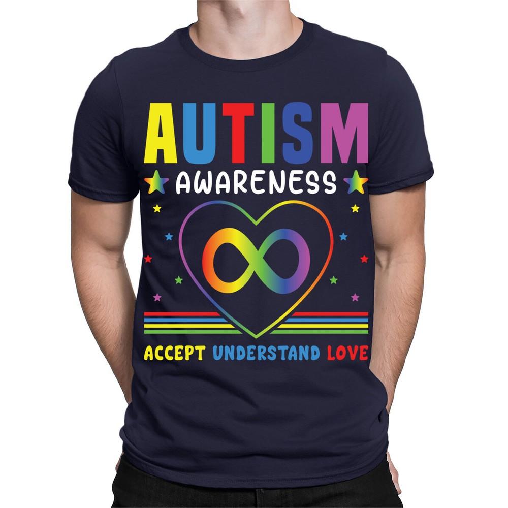 Autism Awareness Day Autistic Accept Understand Love Mens Womens TShirts TA56 2XL
