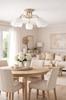 Tina Beige Ceiling Lamp Glass 5Xe27