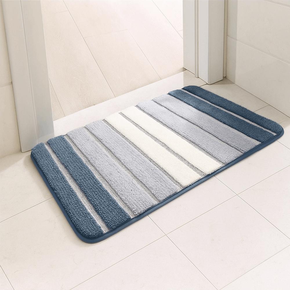 Thickened Stripe Bath Mat Absorbent Floor Mat Bathroom Accessories Entrance Mat  Bath Room